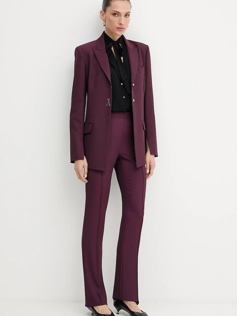 Patrizia Pepe koszula damska kolor czarny regular z wiązanym dekoltem 8C0785 A8I1