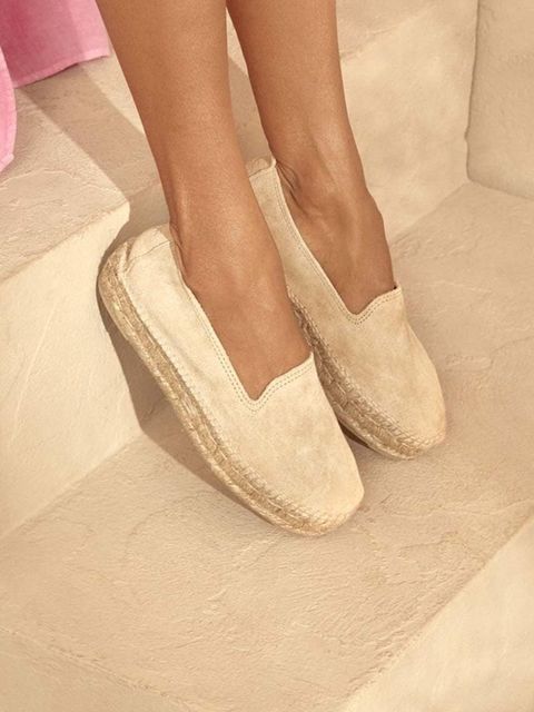 Manebi espadryle zamszowe Hamptons Double Sole Espadrilles kolor beżowy na platformie K 1.1 D0 - zdjęcie produktu nr 2