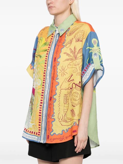 ALEMAIS surrealist summer shirt - Yellow - zdjęcie produktu nr 2