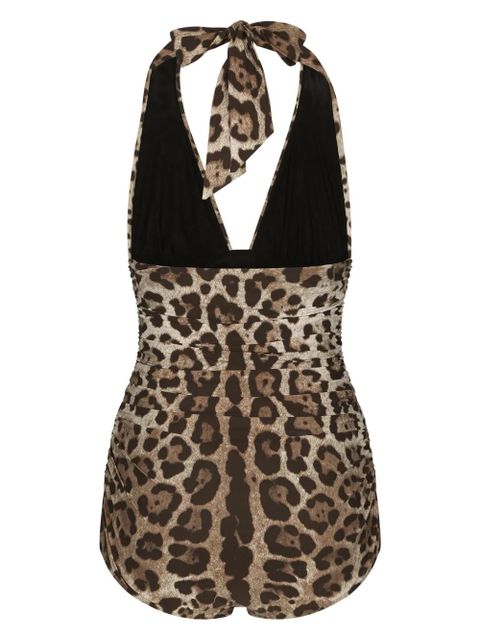 Dolce & Gabbana leopard-print swimsuit - Brown - zdjęcie produktu nr 2