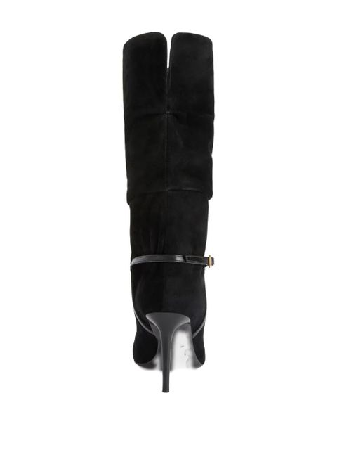 Giuseppe Zanotti 85mm SECRET pleated suede boots - Black - zdjęcie produktu nr 2