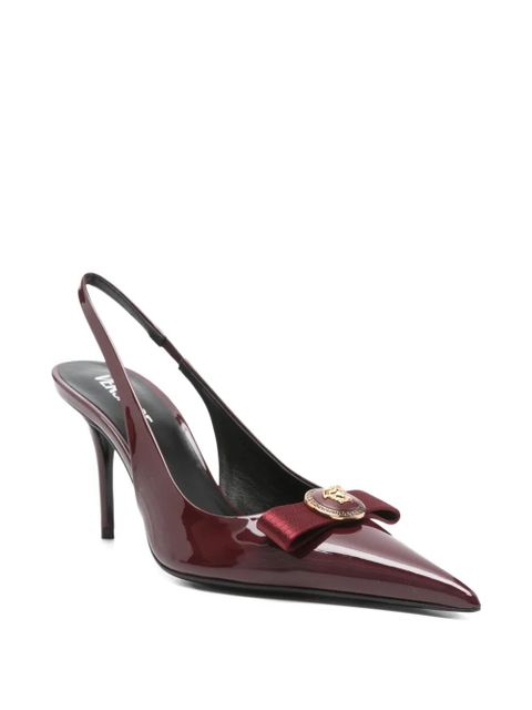 Versace 85mm Gianni Ribbon slingback pumps - Red