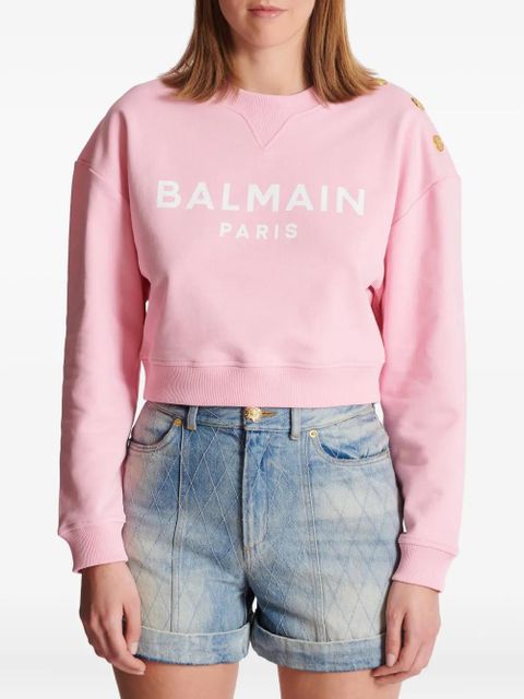 Balmain Balmain Paris-print sweatshirt - Pink