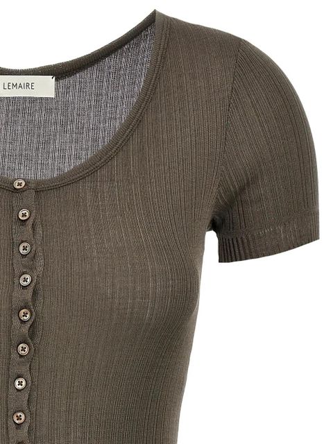 LEMAIRE ribbed-knit body - Brown