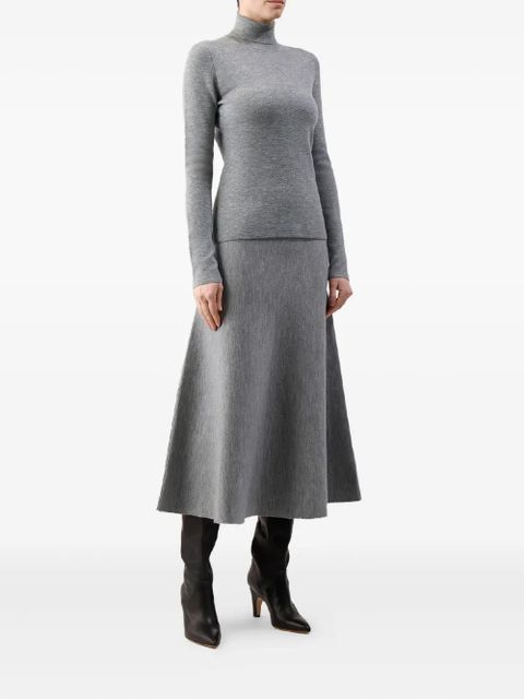 Gabriela Hearst Freddie knitted midi skirt - Grey - zdjęcie produktu nr 2
