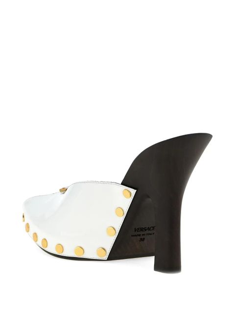 Versace Sassi patent clogs - White
