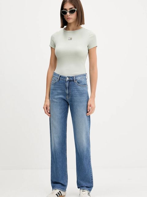 Tommy Jeans t-shirt damski kolor zielony DW0DW17881 - zdjęcie produktu nr 2