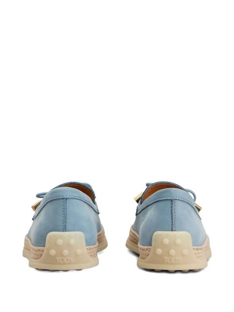 Tod's braided-trim loafers - Blue