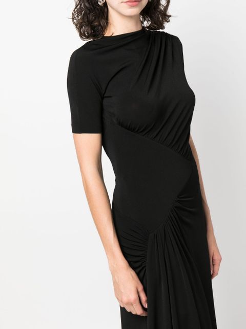 Givenchy gathered short-sleeve maxi dress - Black