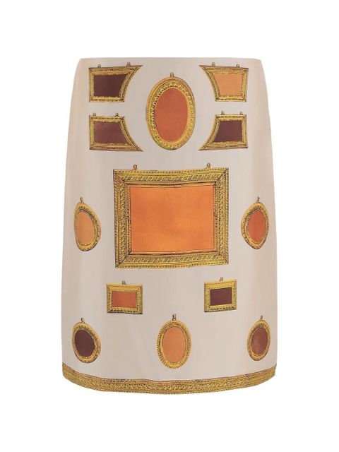Versace frame-print mini skirt - Neutrals - zdjęcie produktu nr 1