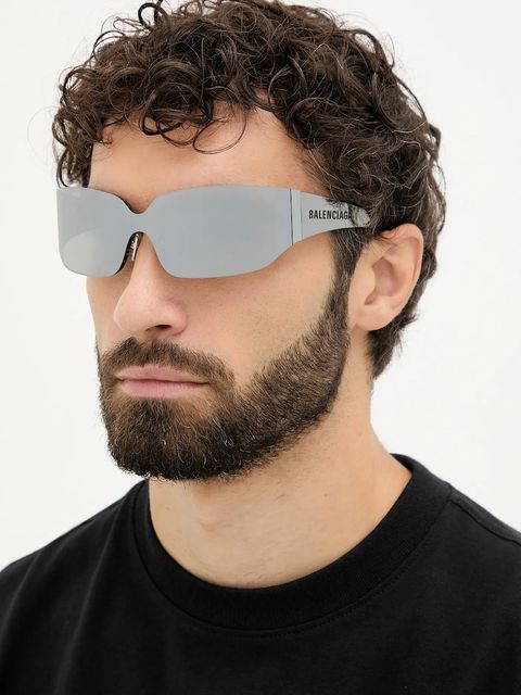 Balenciaga okulary przeciwsłoneczne kolor srebrny BB0421S