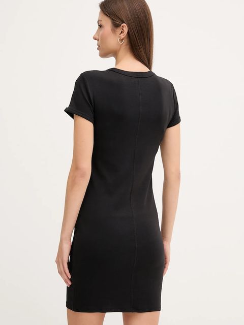 Calvin Klein Jeans sukienka kolor czarny mini dopasowana LV047B266G