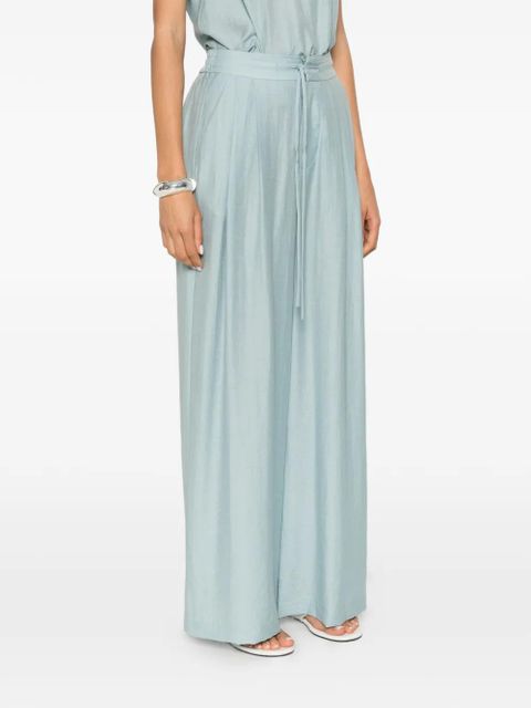 Eleh drawstring wide-leg trousers - Blue