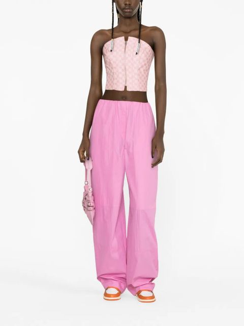 MISBHV monogram-print corset top - Pink - zdjęcie produktu nr 2