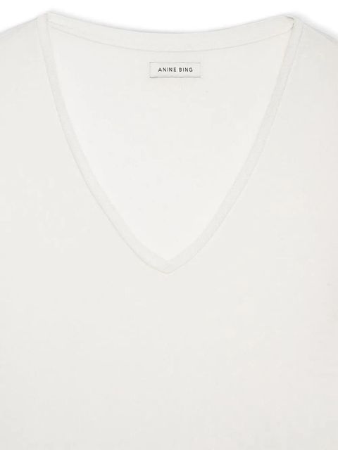ANINE BING V-neck short-sleeve T-shirt - White