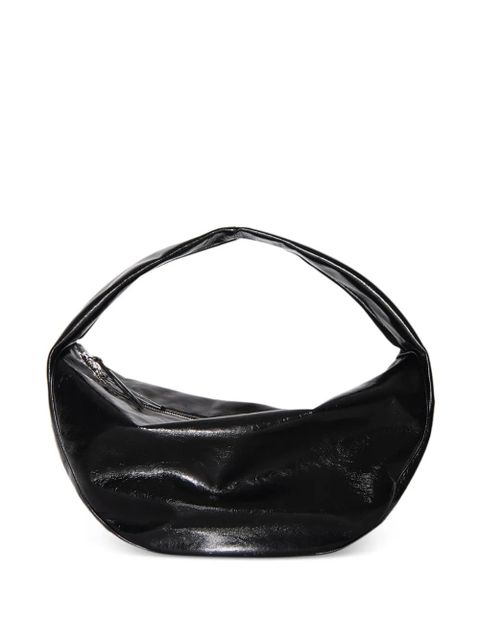 BY FAR maxi Cush creased leather shoulder bag - Black - zdjęcie produktu nr 1