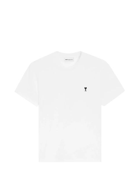 AMI Paris embroidered-logo T-shirt - White - zdjęcie produktu nr 1