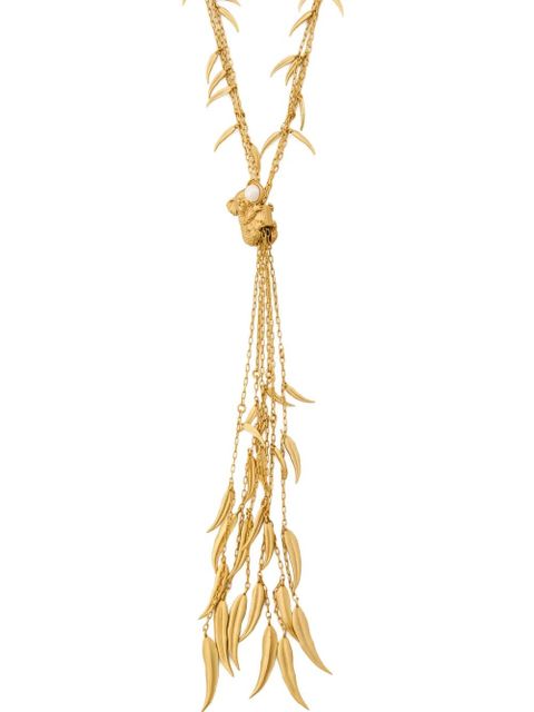 ZIMMERMANN Mira Lariat leaf koala-charm necklace - Gold - zdjęcie produktu nr 2