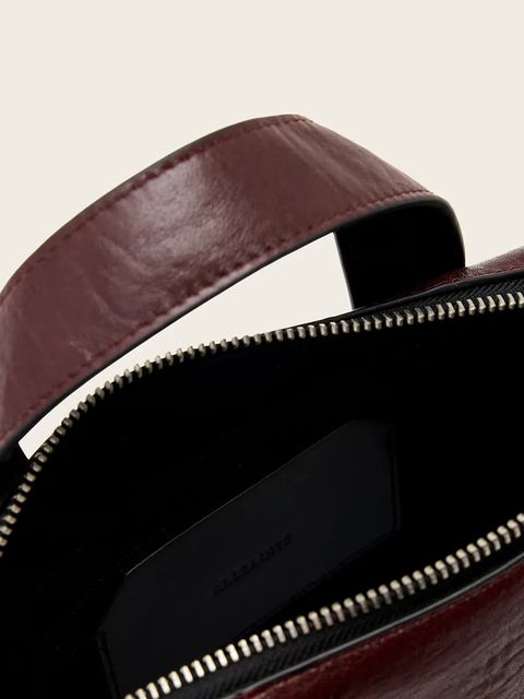 AllSaints torebka skórzana kolor brązowy W510XD