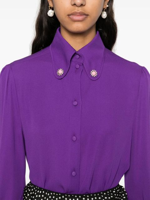 Valentino Garavani georgette shirt - Purple - zdjęcie produktu nr 1
