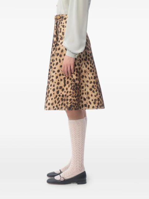 Valentino Garavani Jaguar Spots wool skirt - Neutrals - zdjęcie produktu nr 1