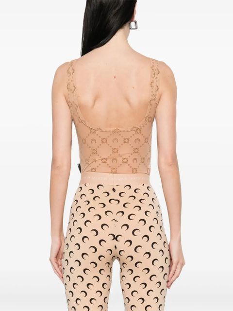 Marine Serre mesh flocked bodysuit - Neutrals - zdjęcie produktu nr 2