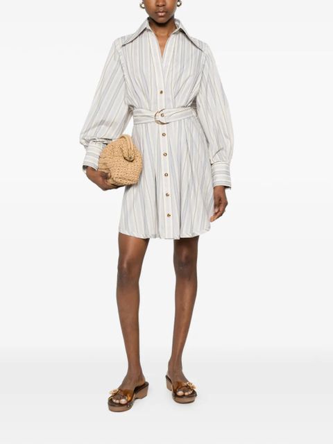 ZIMMERMANN striped belted mini dress - Neutrals - zdjęcie produktu nr 2