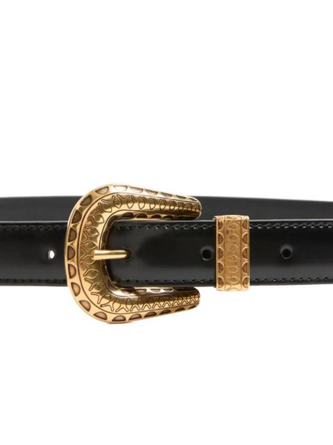 Valentino Garavani VLogo leather belt - Black
