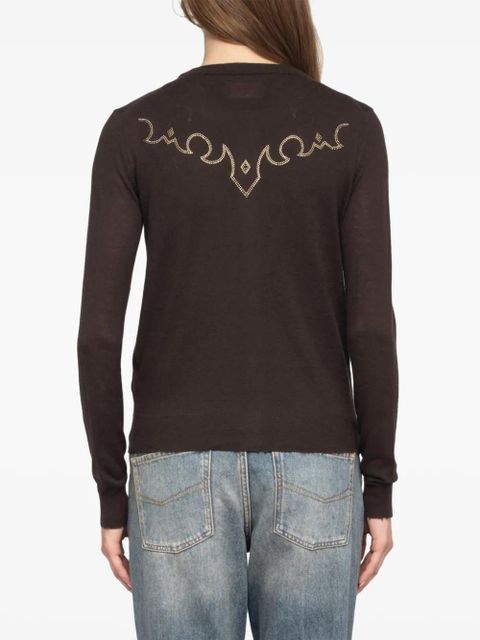 Zadig&Voltaire embellished cashmere cardigan - Brown - zdjęcie produktu nr 2