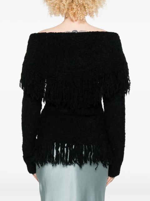 Cult Gaia Michelle fringe-trimmed cardigan - Black