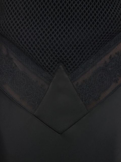 Off-White lace-panel satin maxi dress - Black