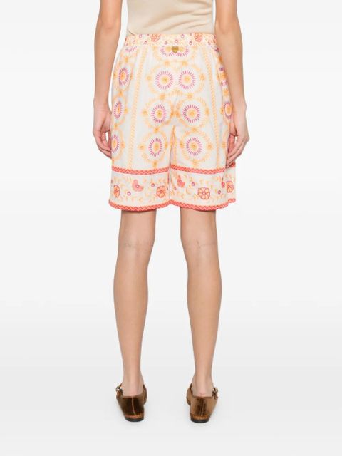 TWINSET floral-embroidered shorts - Neutrals