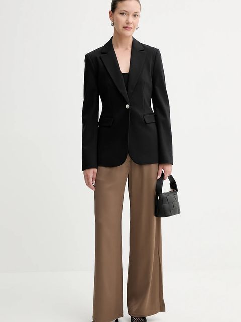 Filippa K spodnie damskie kolor brązowy szerokie high waist 31616 - zdjęcie produktu nr 2