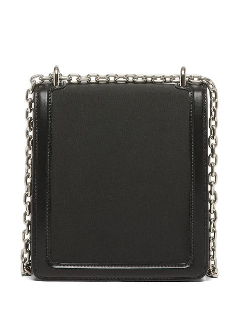 Prada jacquard logo shoulder bag - Black