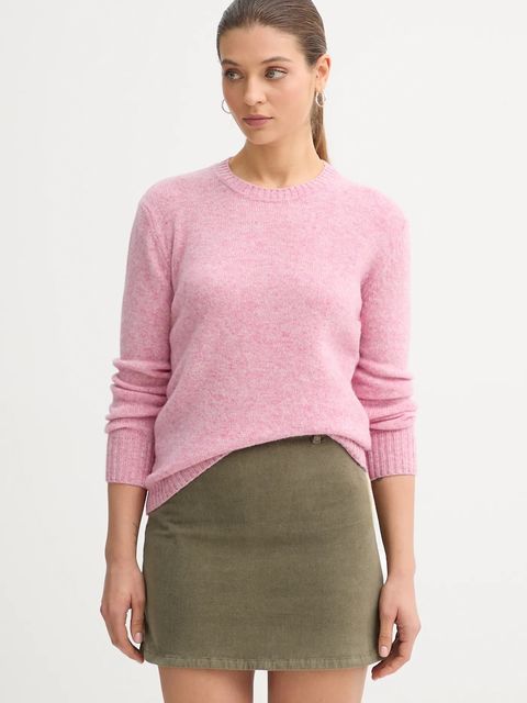 United Colors of Benetton sweter wełniany damski kolor różowy lekki - zdjęcie produktu nr 1