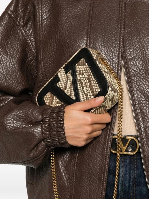 Valentino Garavani Viva Superstar snakeskin shoulder bag - Neutrals - zdjęcie produktu nr 2