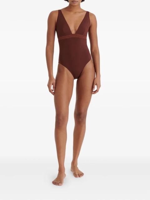 ERES Sillage plunge-neck swimsuit - Brown - zdjęcie produktu nr 2