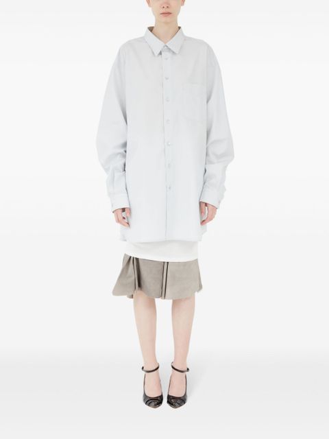 Maison Margiela long-length cotton shirt - White