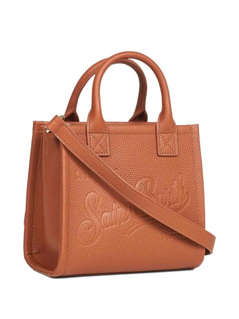 MC2 Saint Barth mini embossed grained leather tote bag - Brown