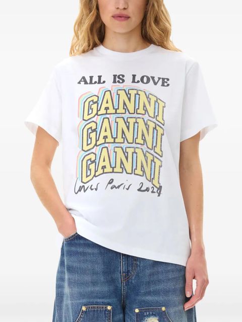 GANNI logo T-shirt - White