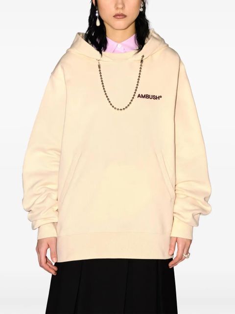 AMBUSH ball chain-detail hoodie - Neutrals