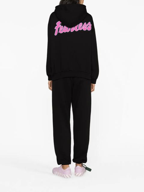 Versace logo-print cotton hoodie - Black