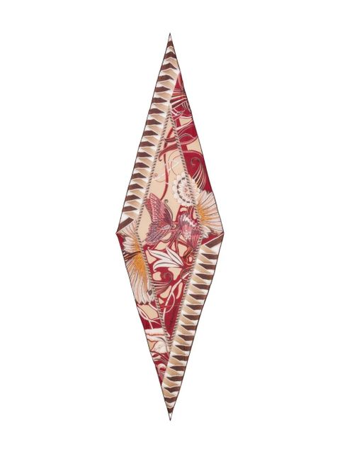 Ferragamo diamond-shaped floral-print scarf - Neutrals - zdjęcie produktu nr 1