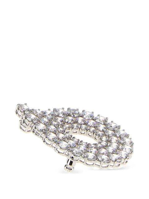 Swarovski Matrix embellished metal brooche - Silver - zdjęcie produktu nr 2