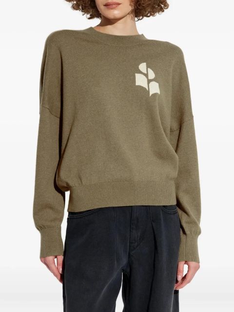 MARANT ÉTOILE Marisans logo-detail round-neck sweater - Brown