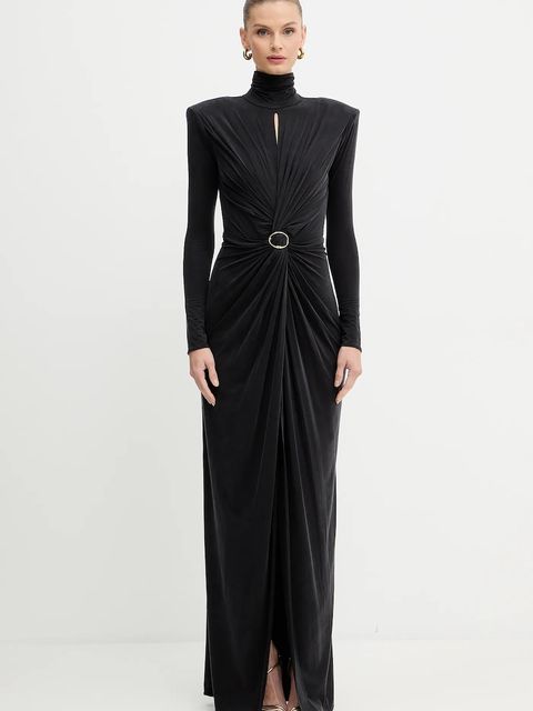 Elisabetta Franchi sukienka kolor czarny maxi prosta ABR0656E2 - zdjęcie produktu nr 2