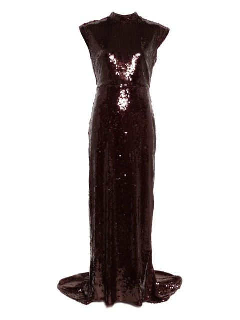 ROTATE BIRGER CHRISTENSEN cap-sleeve maxi dress - Red - zdjęcie produktu nr 1