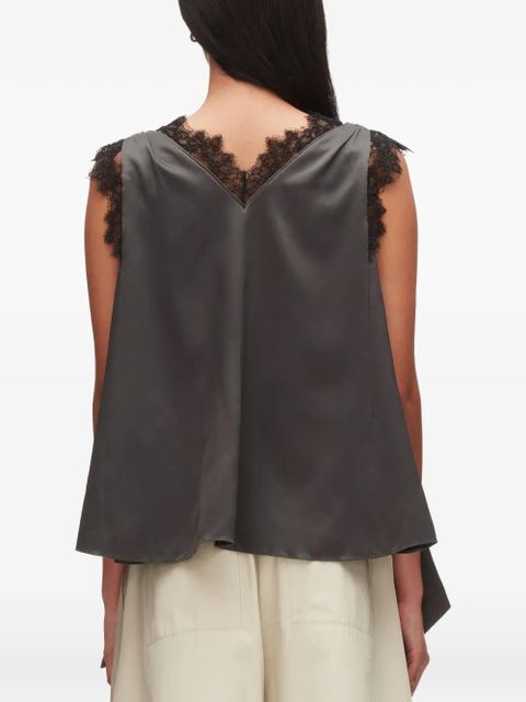 3.1 Phillip Lim lace V-neck top - Grey