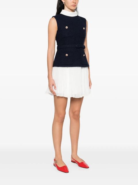 Self-Portrait chiffon mini dress - Blue