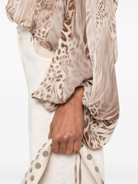 Blumarine leopard-print blouse - Brown